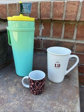 Starbucks Trio-3 in Set-NWT Travel SS Thermo, 12 oz mug, & coffe bean “shot” mug